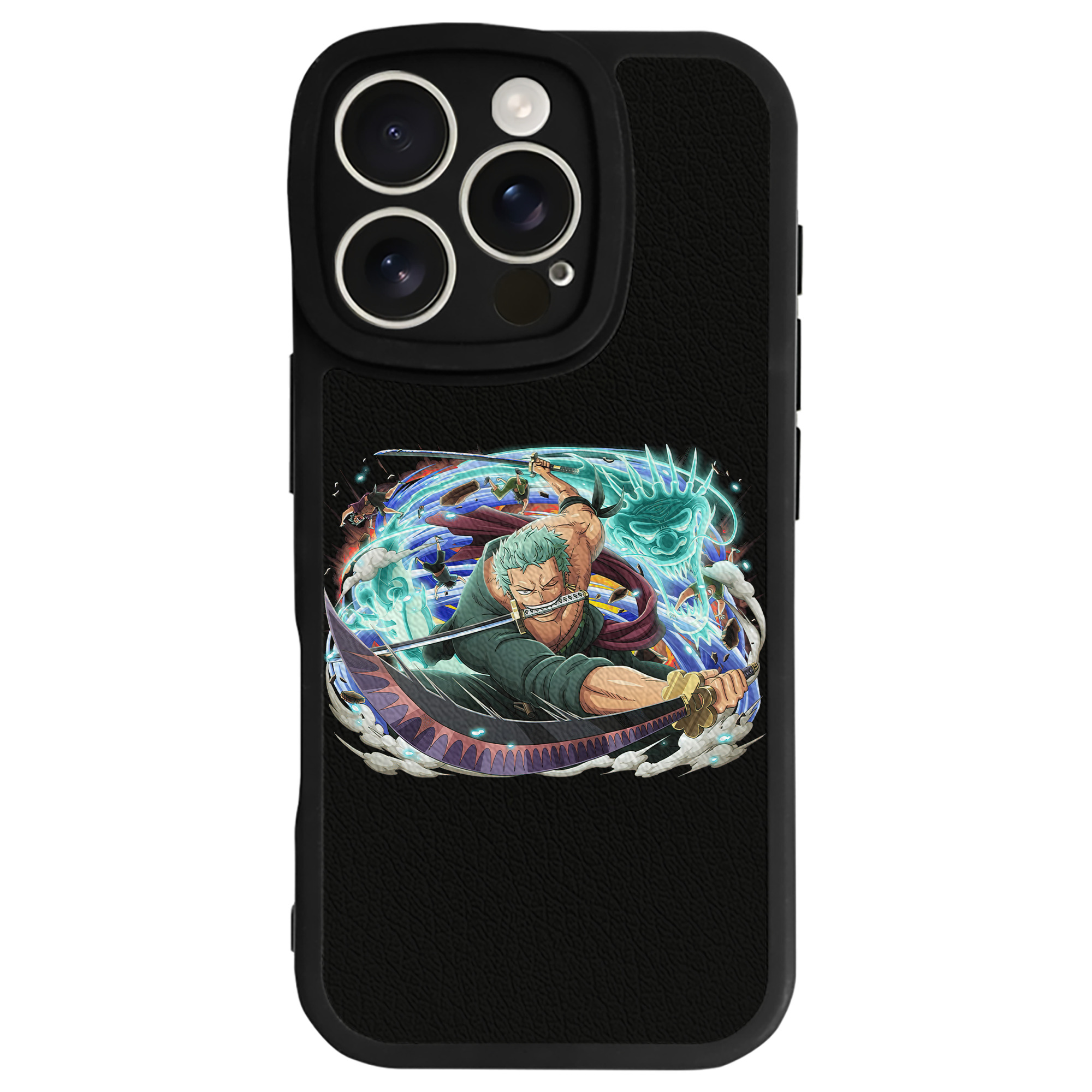（画像用） ワンピース ロロノア・ゾロ ONE PIECE Roronoa Zoro 【iPhone 16シリーズ対応】シリコンスマホケース（レザー調） 材質：シリコン